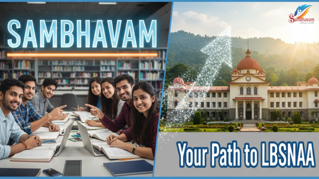 Sambhavam is Your Path to LBSNAA. Sambhavam IAS Scholarship 2025